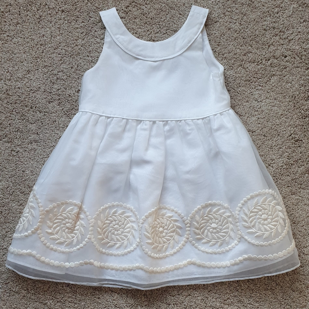 NWOT Janie and Jack embroidered organza dress